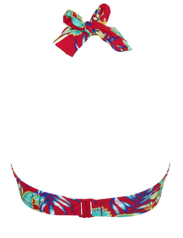 Pour Moi Heatwave Halter Underwired Top Red Floral