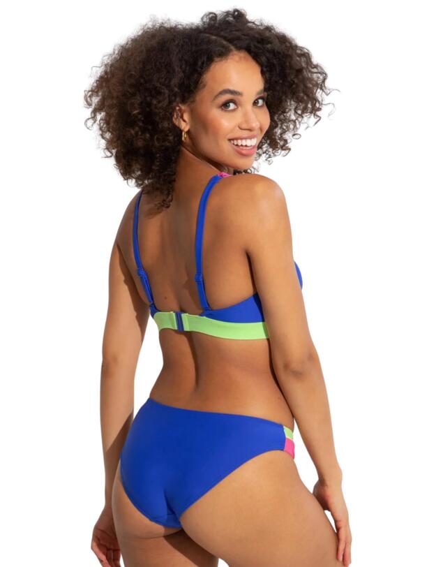 Pour Moi Palm Springs Colour Block Non-Wired Top Ultramarine/Pink/Citrus