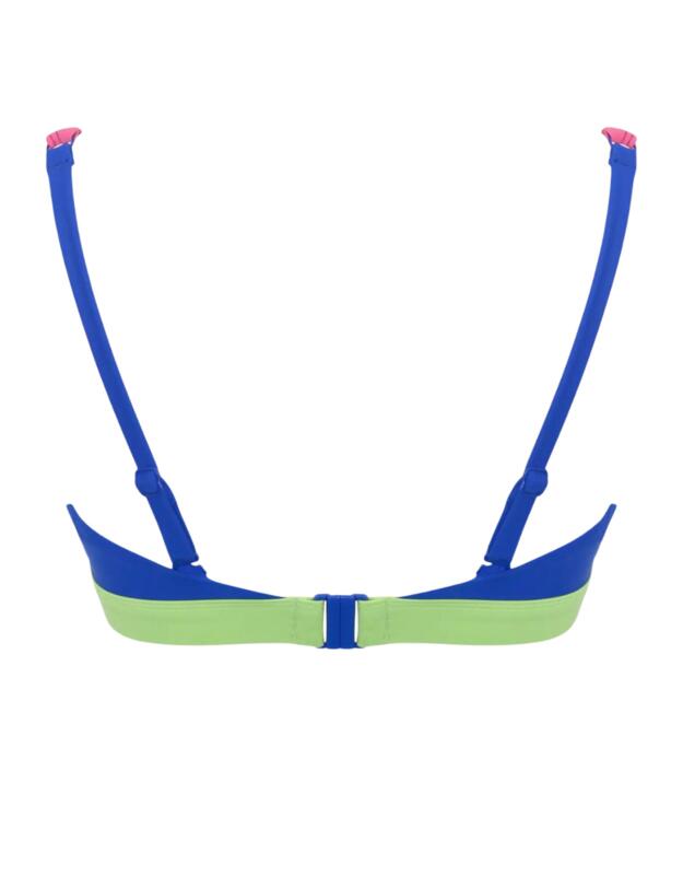 Pour Moi Palm Springs Colour Block Non-Wired Top Ultramarine/Pink/Citrus