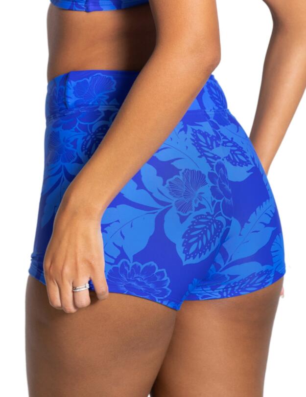 Pour Moi Maui Bikini Shorts Blue Tropical