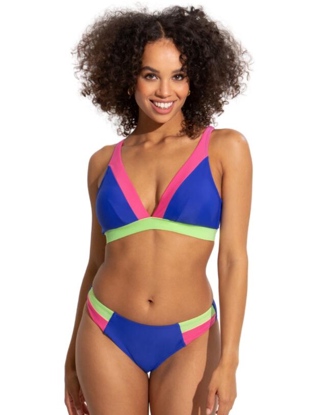  Pour Moi Palm Springs Bikini Brief Ultramarine/Pink/Citrus