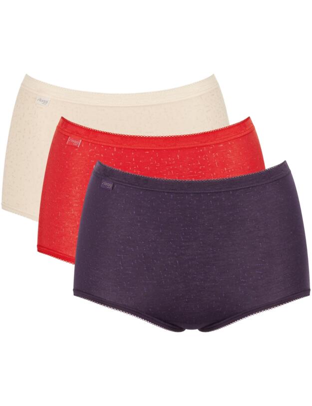 Sloggi Basic+ 3 Pack Maxi Briefs Multi
