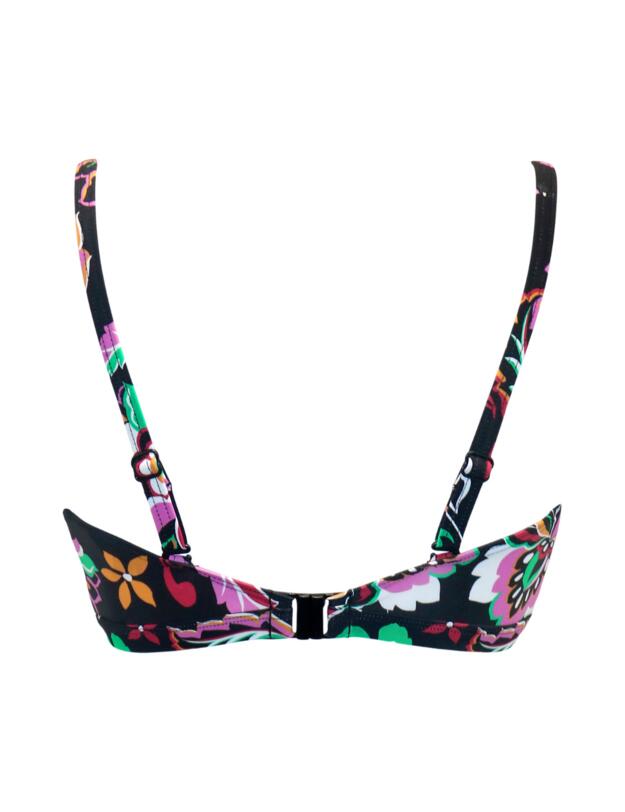 Pour Moi Sunshine Padded Underwired Tie Top Black Multi 