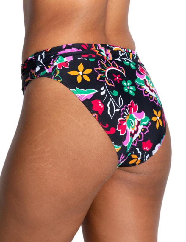Pour Moi Sunshine Foldover Bikini Brief Black Multi