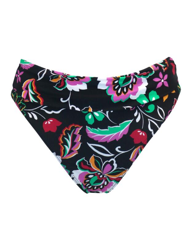Pour Moi Sunshine Foldover Bikini Brief Black Multi