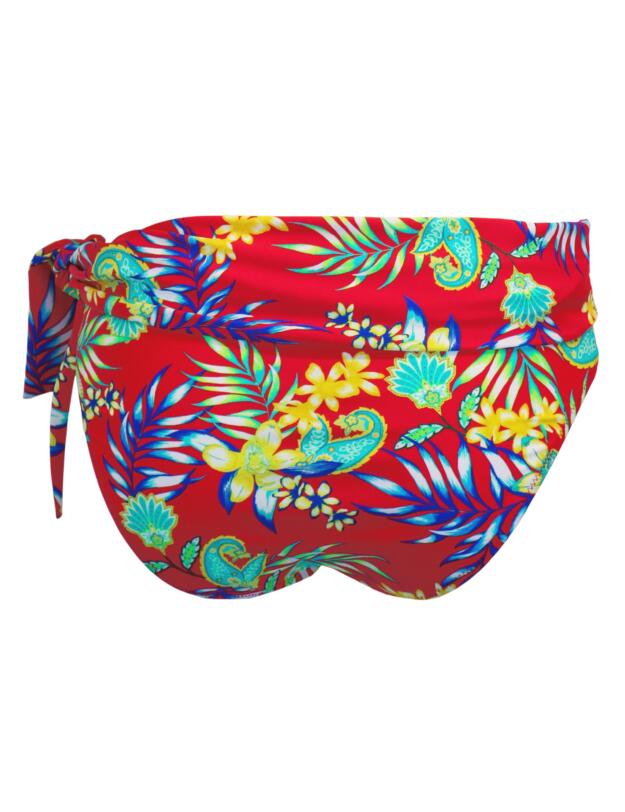 Pour Moi Heatwave Fold Over Tie Brief Red Floral