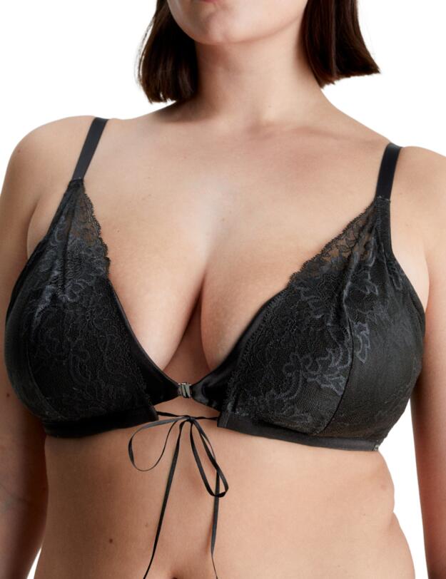 Calvin Klein CK Black Lightly Lined Triangle Bra Black 