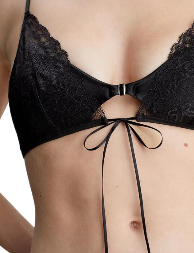 Calvin Klein CK Black Lightly Lined Triangle Bra Black 