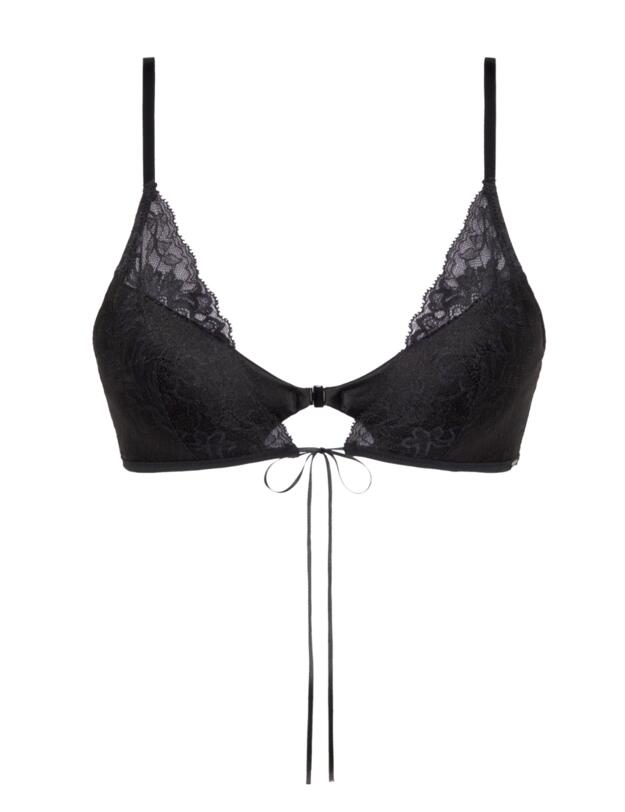 Calvin Klein CK Black Lightly Lined Triangle Bra Black 