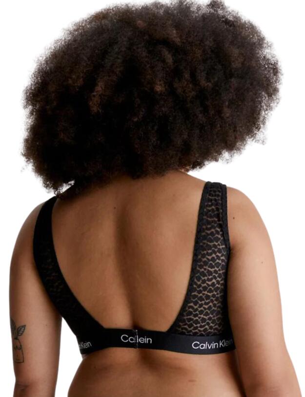 Calvin Klein Animal Lace Plus Bralette Black