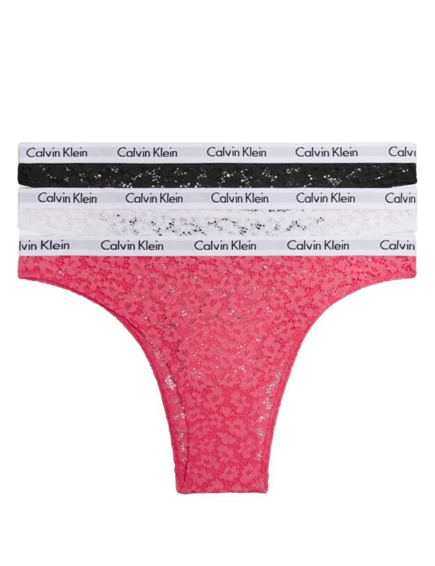  Calvin Klein Carousel Brazilian Briefs 3 Pack Cerise/White/Black