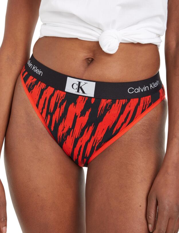  Calvin Klein CK96 High Waist Brazilian Brief Tiger Print/Hazard