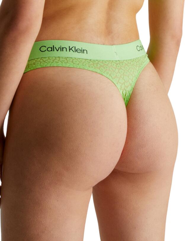 Calvin Klein CK96 Lace Thong Fabulous Green
