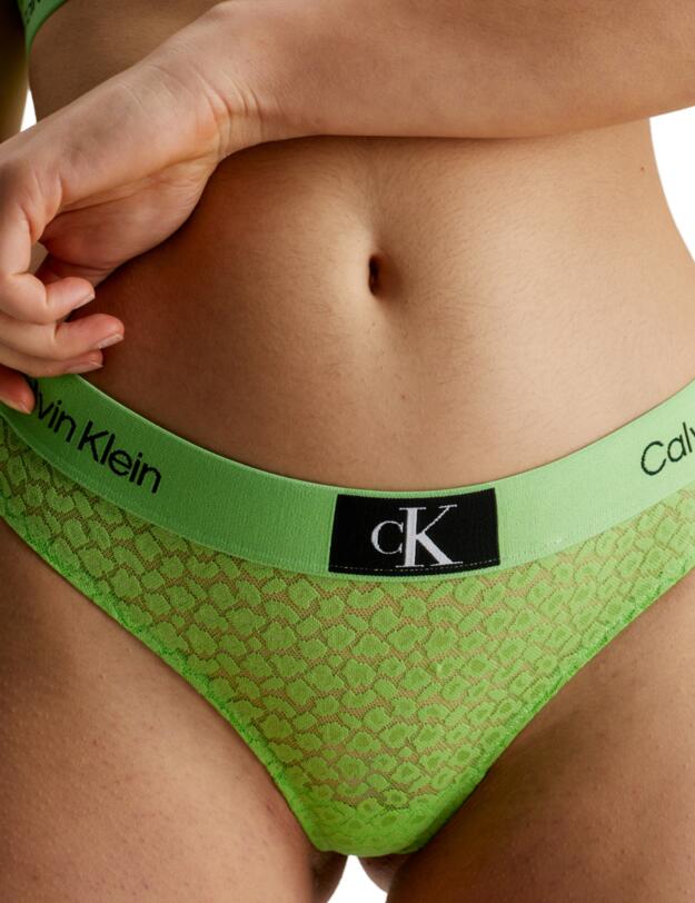 Calvin Klein CK96 Lace Thong Fabulous Green