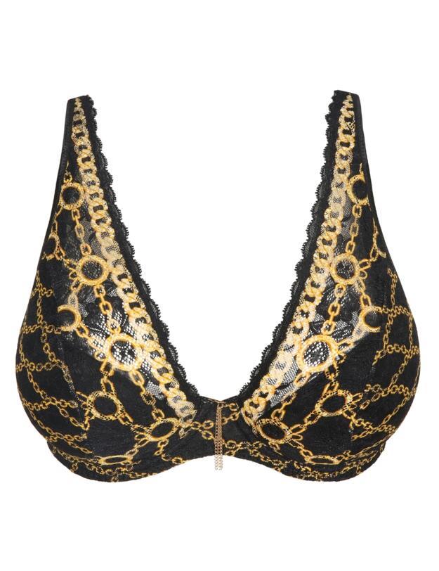 Prima Donna Amsterdam AV Half Padded Plunge Bra Black