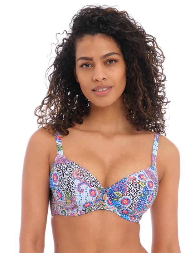 Freya Boho Breeze Plunge Bikini Top Multi
