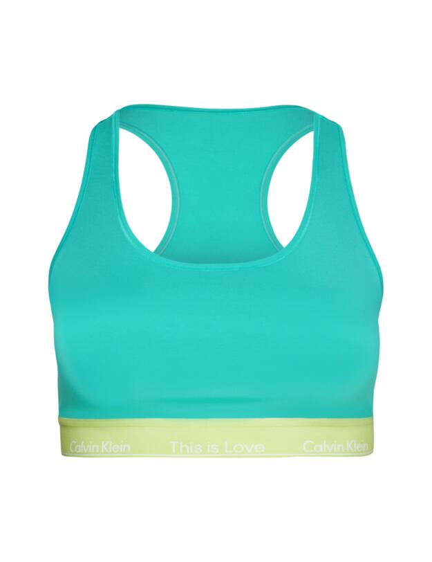 Calvin Klein Pride Plus Size Unlined Bralette Aqua Green 
