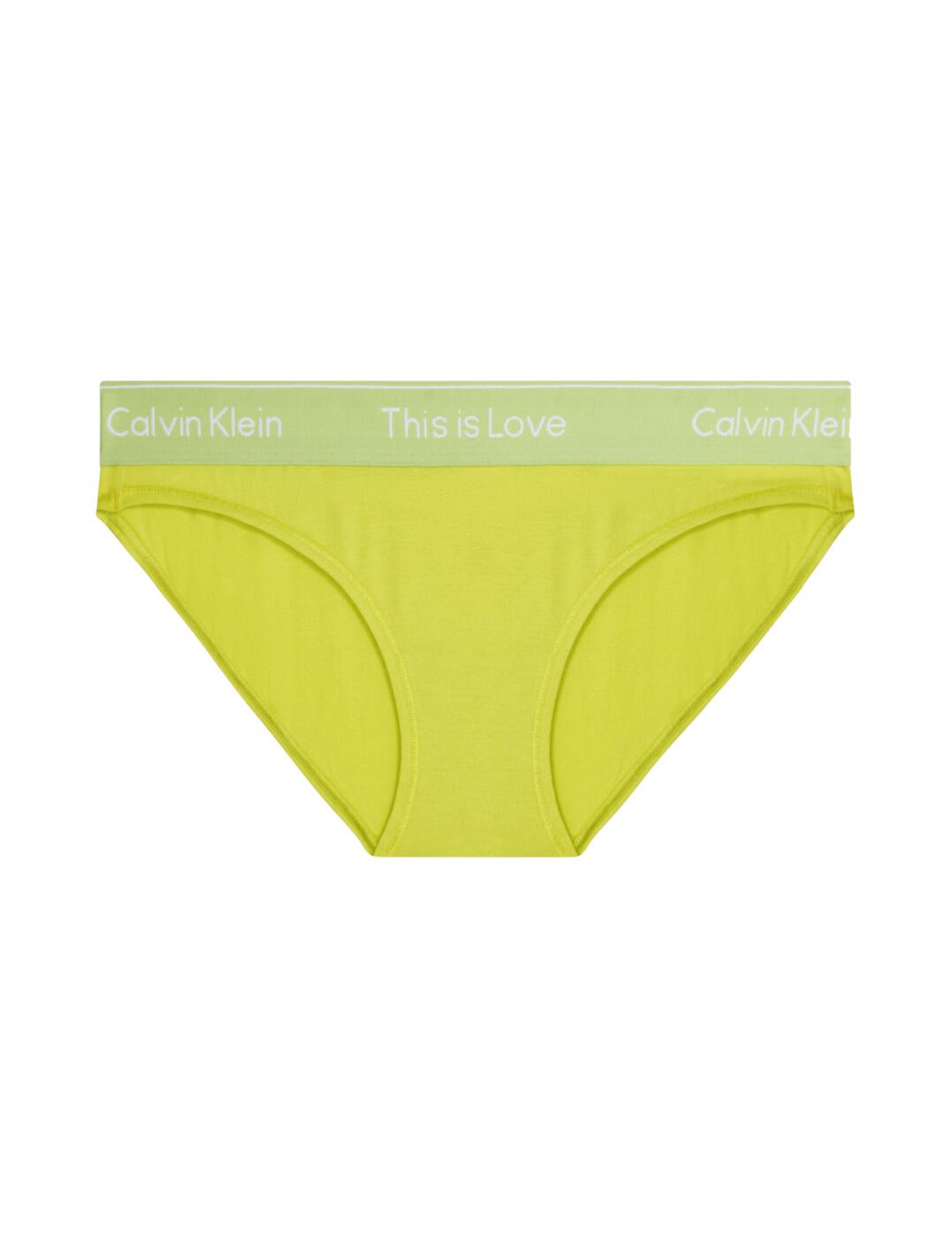 Calvin Klein Underwear Regular Bra 'Pride' in Light Yellow