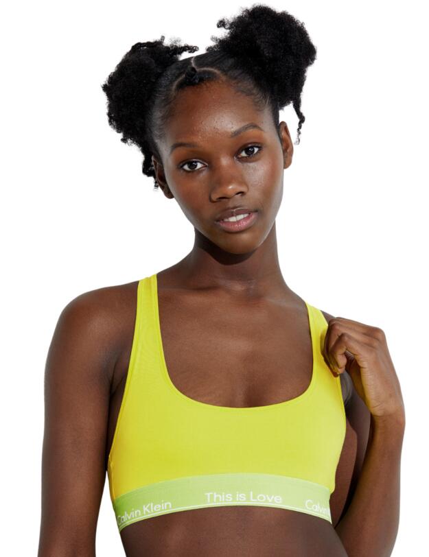 Calvin Klein Pride Unlined Bralette Lemon Lime 