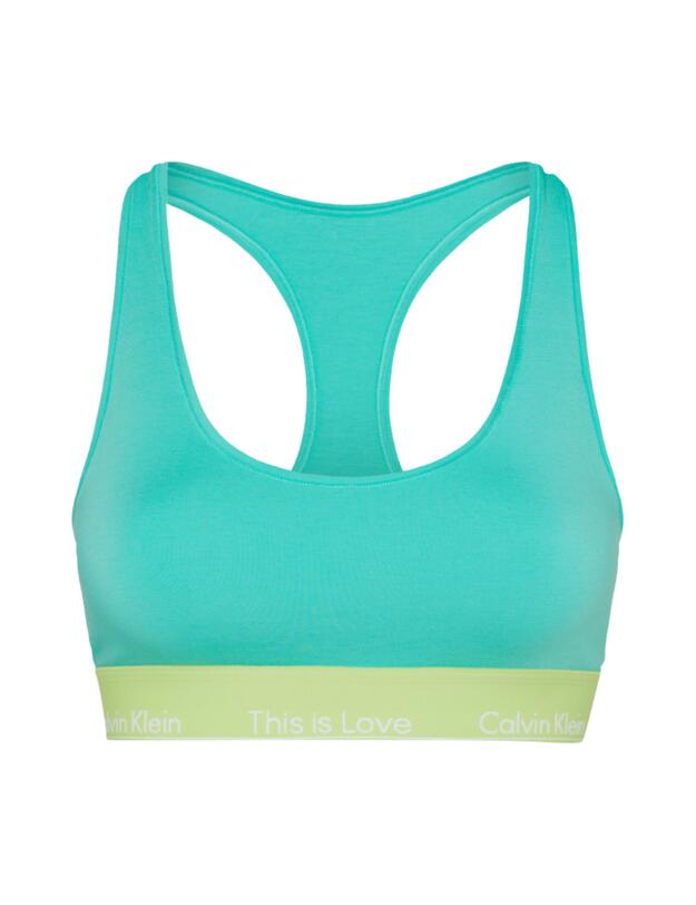 Calvin Klein Pride Unlined Bralette Aqua Green 