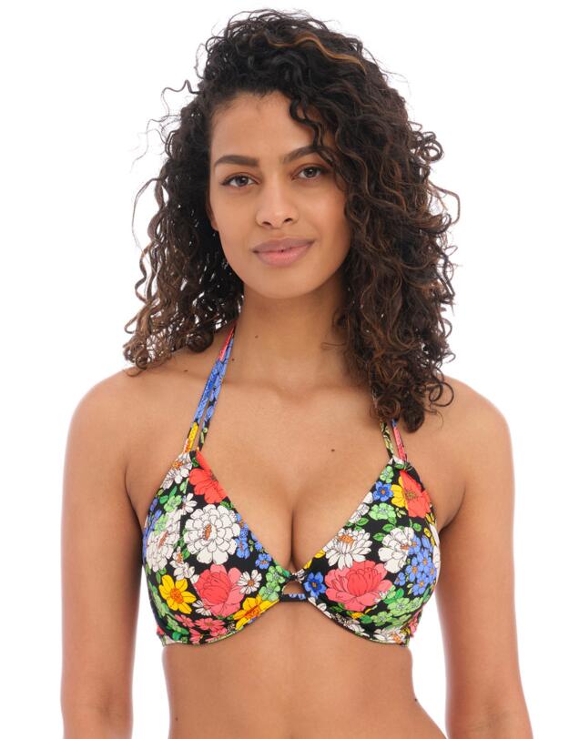 Freya Floral Haze Halter Bikini Top Multi