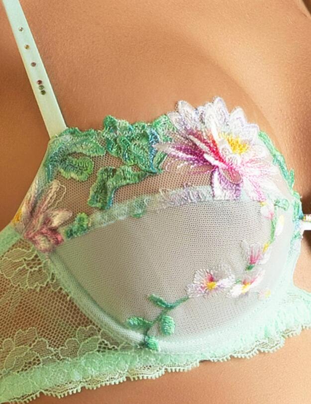  Lise Charmel Amour Nymphea Demi Cup Bra Jade Aqua