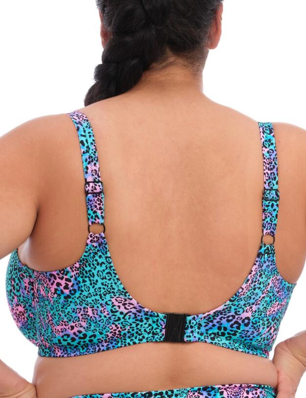 Elomi Electric Savannah Plunge Bikini Top Leopard