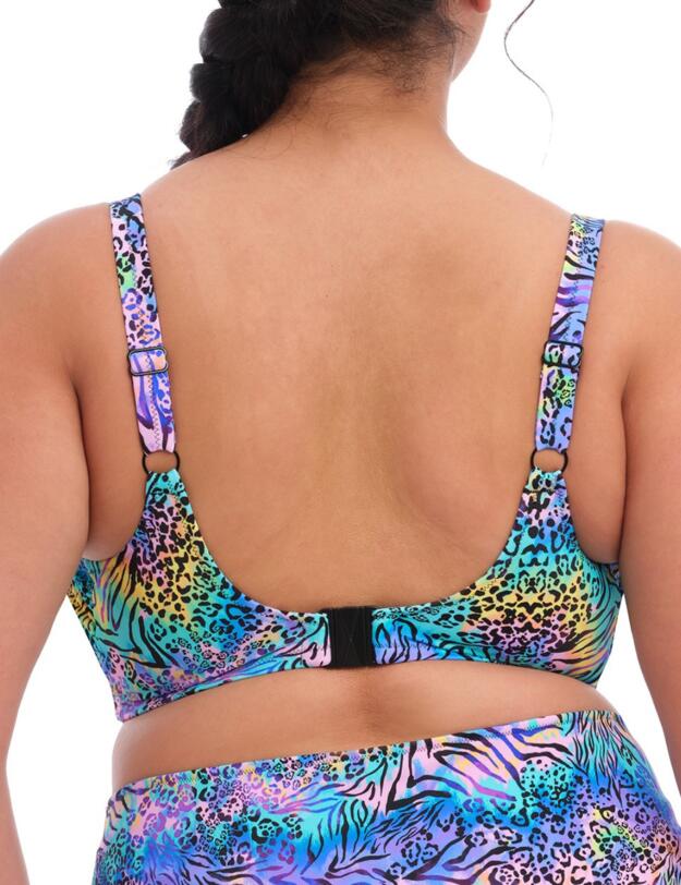 Elomi Electric Savannah Bralette Bikini Top Zebra