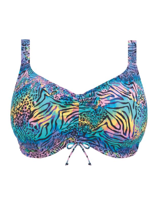 Elomi Electric Savannah Bralette Bikini Top Zebra