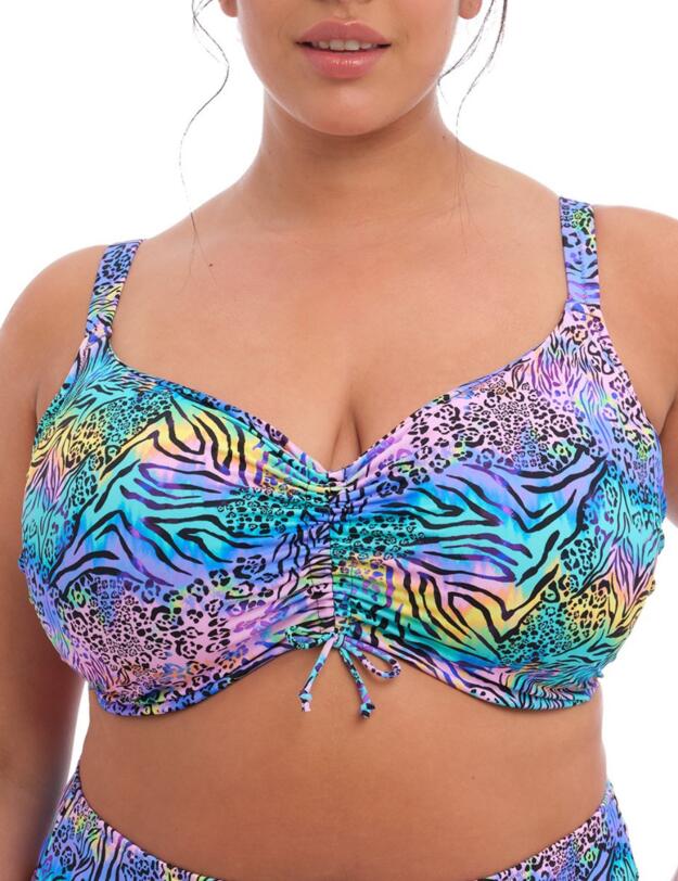 Elomi Electric Savannah Bralette Bikini Top Zebra