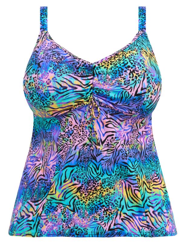 Elomi Electric Savannah Moulded Tankini Top Zebra