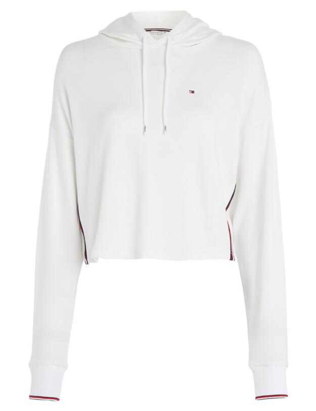 Tommy Hilfiger Cropped Hoodie Ecru 