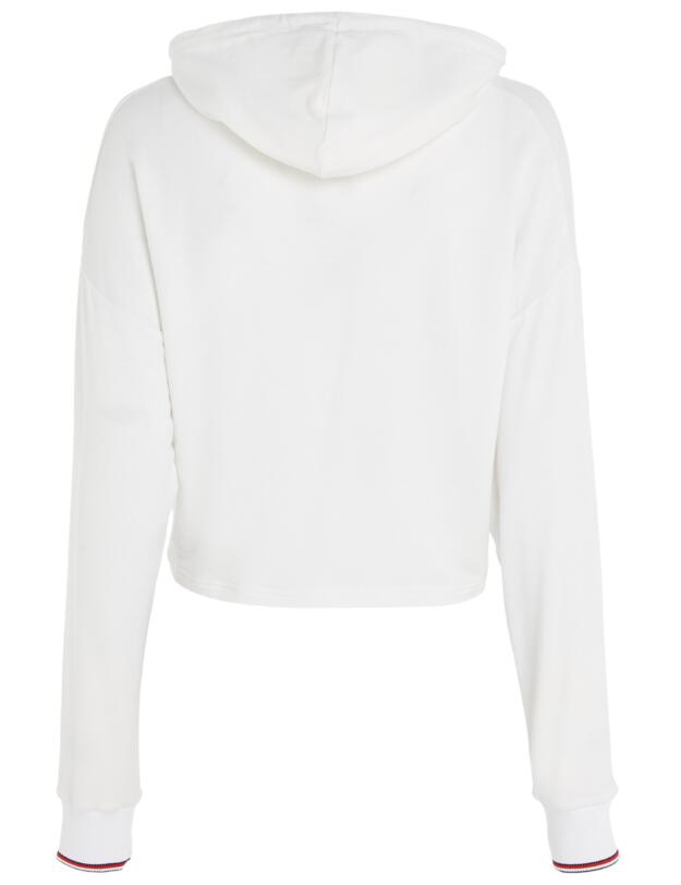 Tommy Hilfiger Cropped Hoodie Ecru 