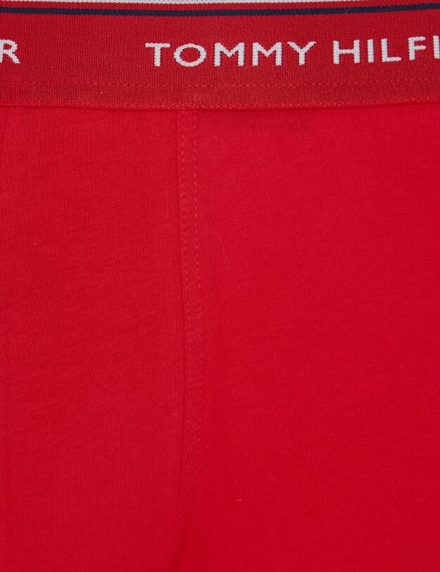 Tommy Hilfiger Mens Essential Repeat Trunks 3 Pack White/Tango Red/Peacoat