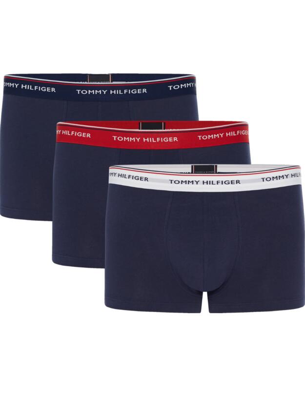 Tommy Hilfiger Mens Essential Repeat Trunks 3 Pack Multi/Peacoat