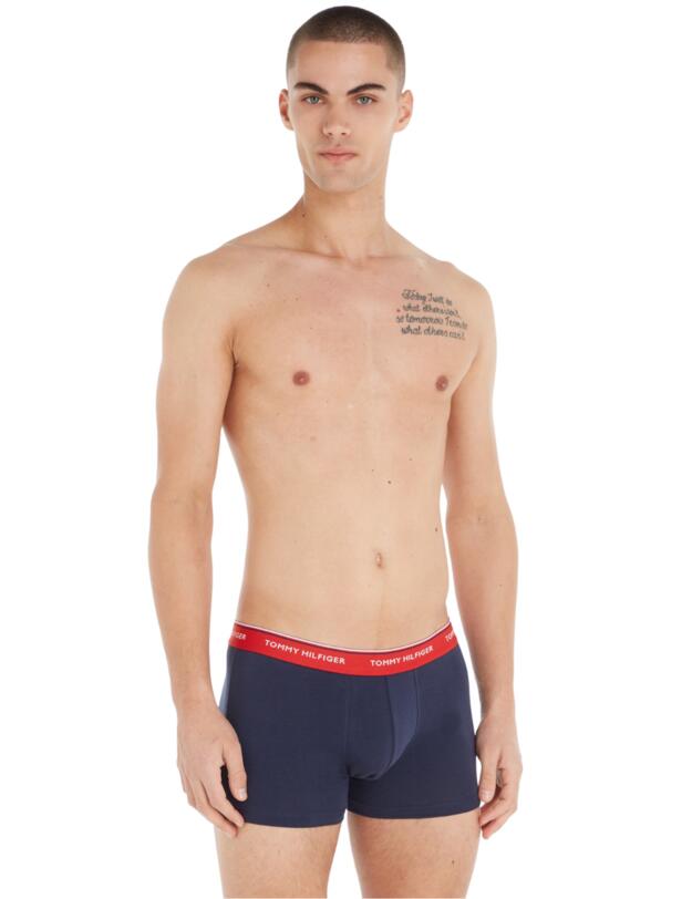 Tommy Hilfiger Mens Essential Repeat Trunks 3 Pack Multi/Peacoat