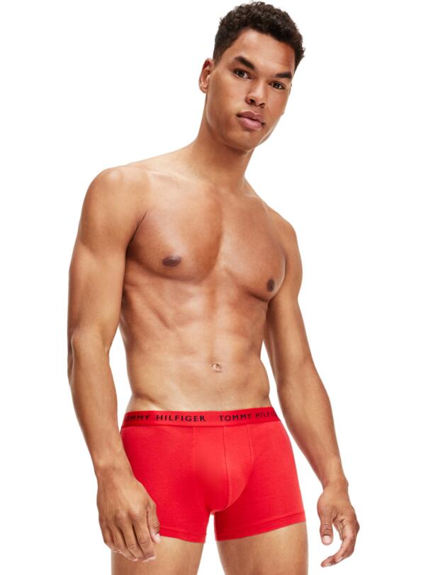 Tommy Hilfiger Mens Trunk 3 Pack White/Desert Sky/Primary Red