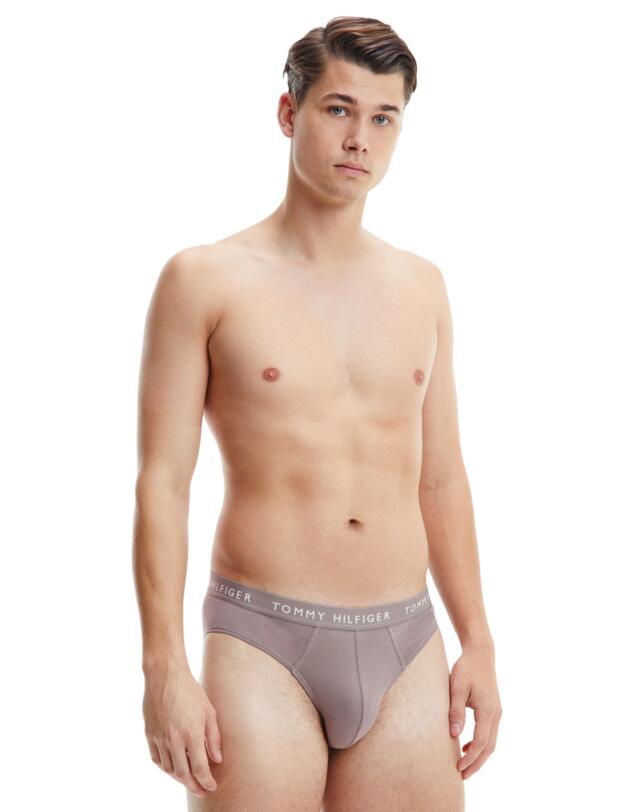 Tommy Hilfiger Mens 3 Pack Brief Black Sublunar/White