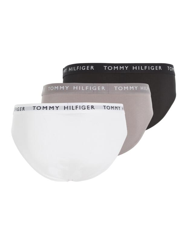 Tommy Hilfiger Mens 3 Pack Brief Black Sublunar/White