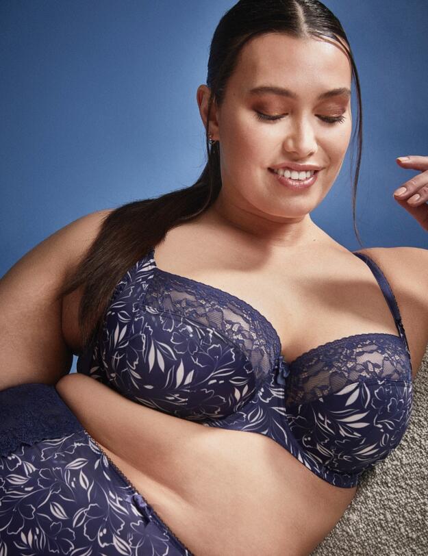 Sculptresse by Panache Chi Chi Balconnet Bra Blue Meadow