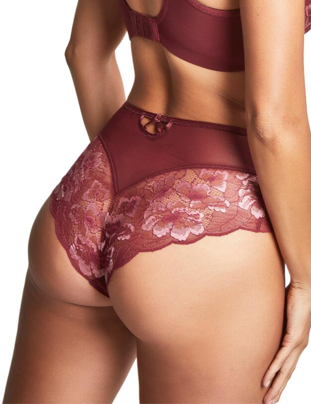 Panache Sabrina High Waist Brazilian Brief Red Rose 