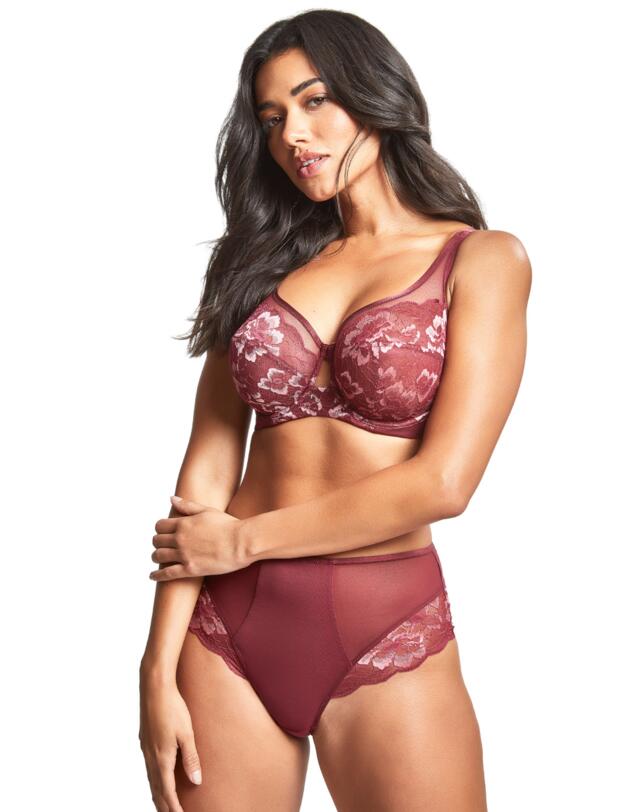 Panache Sabrina High Waist Brazilian Brief Red Rose 