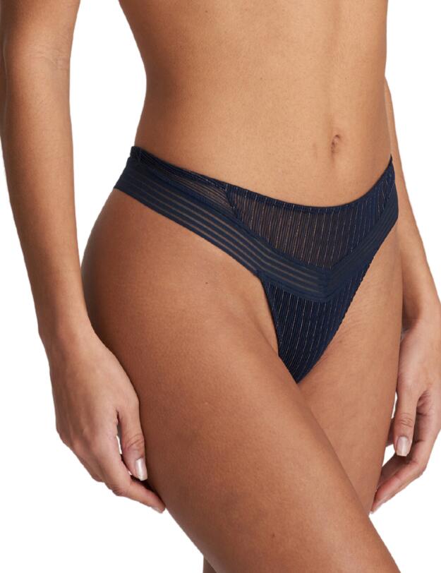Marie Jo Tokuda Thong Velvet Blue