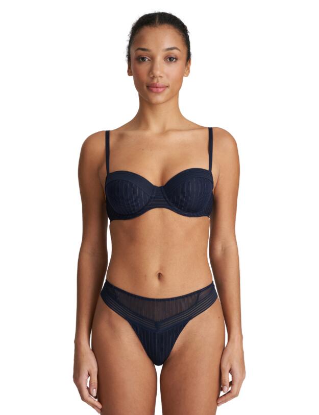 Marie Jo Tokuda Thong Velvet Blue