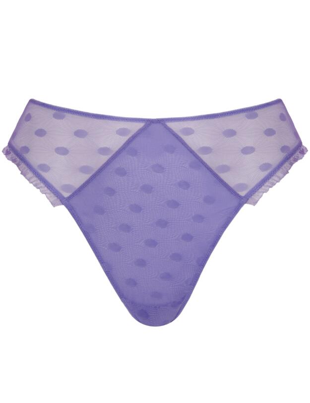 Curvy Kate Frill Me High Waist Thong Mauve/Lime
