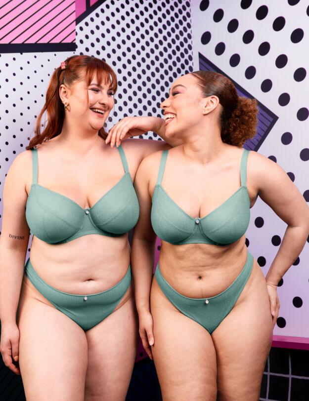 Curvy Kate Happy Boobs And Bums Brazilian Brief Sage Green