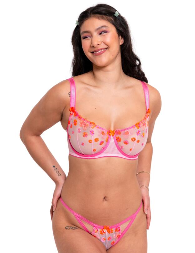 Curvy Kate Strawberry Crush Brazilian Brief Pink Multi 