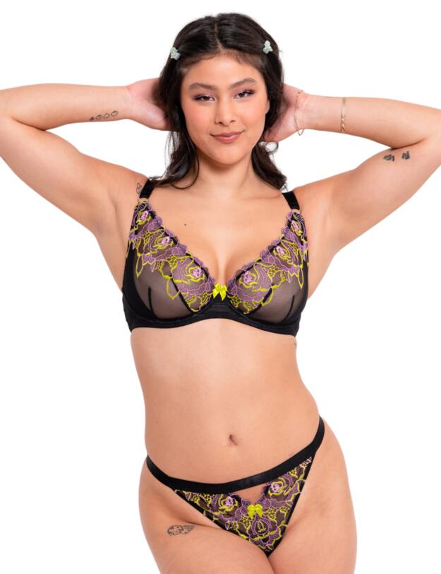 Curvy Kate Stand Out Thong Black Multi 