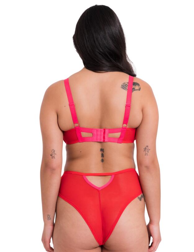 Curvy Kate Elementary High Waist Brazilian Brief Red/Pink
