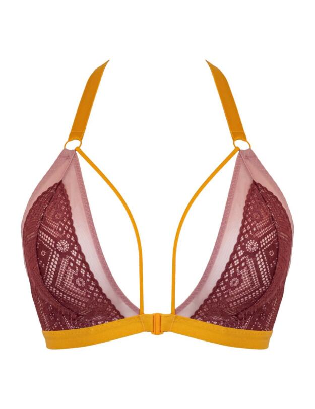 Curvy Kate Front and Centre Bralette Claret/Turmeric